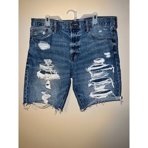 American Eagle distressed jean shorts